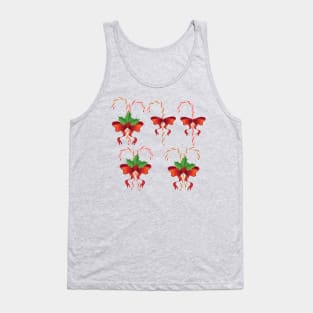 Candy Canes with Bow Tank Top